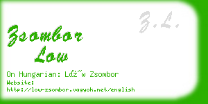 zsombor low business card